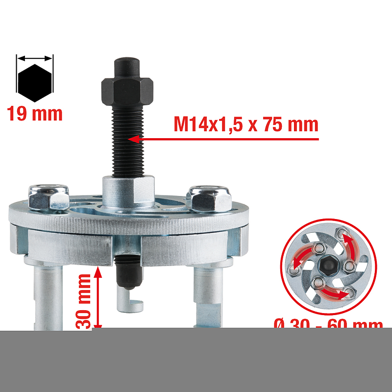KS Tools 150.3194 Rollenabzieher Abzieher mit Gleitbacken