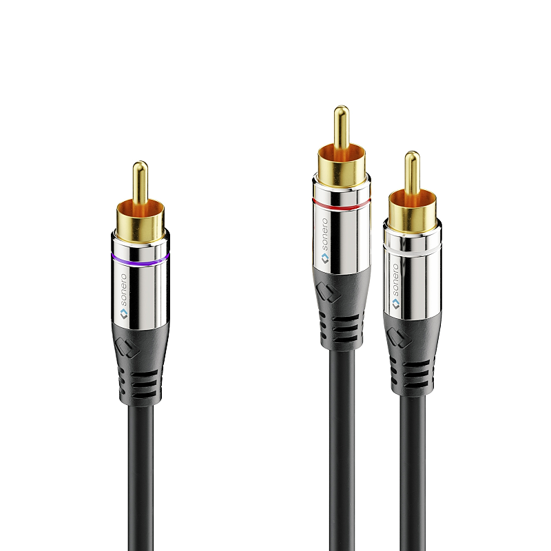sonero S-AC900-100 Audio-Kabel 10 m RCA 2 x RCA Schwarz