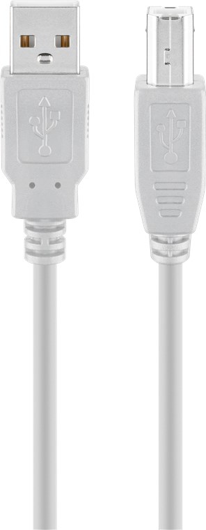 Goobay 68713 USB Kabel USB 2.0 3 m USB A USB B Grau
