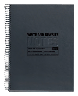 Miquelrius ECO Design Notizbuch A5 120 Blätter Schwarz