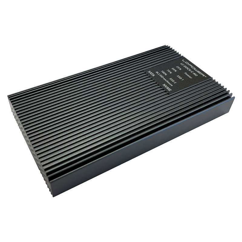 LC-Power LC-DOCK-C-M2 Speicherlaufwerksgehäuse SSD-Gehäuse Anthrazit M.2