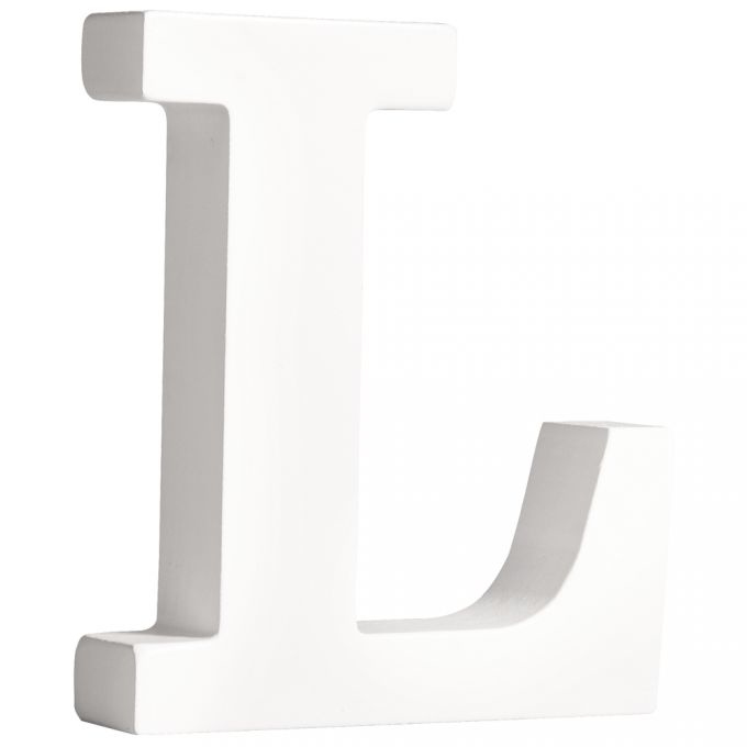 Rayher Hobby MDF- Buchstabe L, weiß, 11cm, Stärke 2cm
