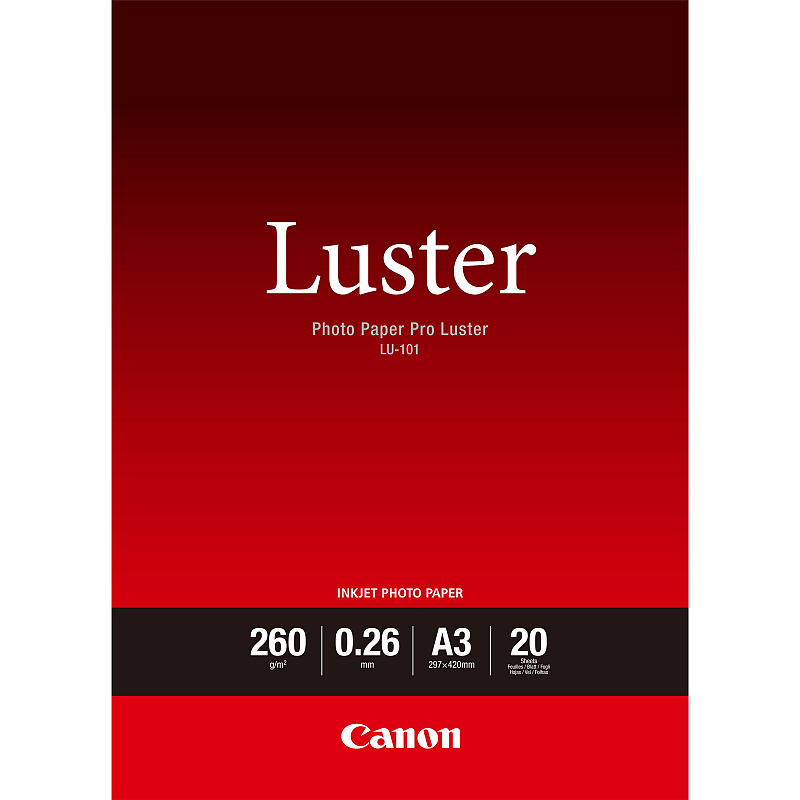Canon LU-101 Luster Fotopapier Pro A3 – 20 Blatt