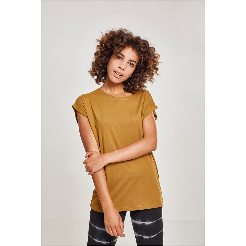 Urban Classics Ladies Extended Shoulder Tee T-Shirt Rundhals Kurzärmel Baumwolle, Trikot
