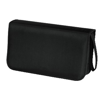 Hama CD Wallet Nylon 80, black 80 Disks Schwarz
