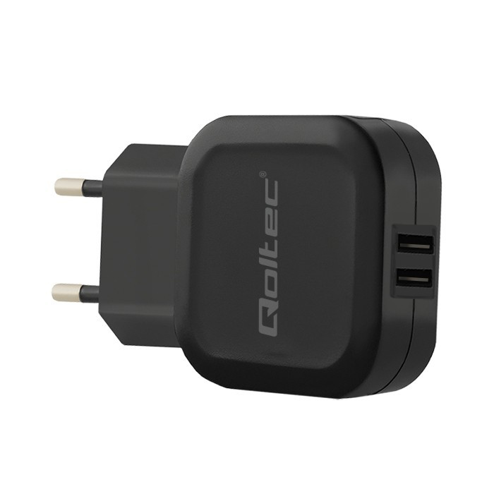 Qoltec 50186 Ladegerät für Mobilgeräte Smartphone, Tablets Schwarz AC Drinnen