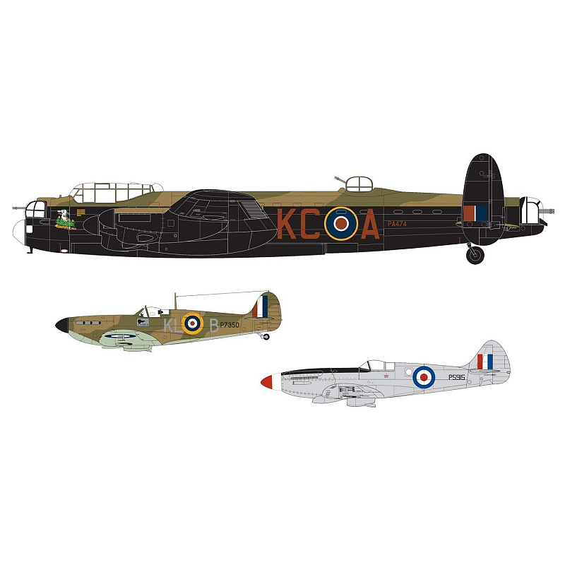 Airfix Battle of Britain Memorial Flight Starrflügelflugzeug-Modell Montagesatz 1:72