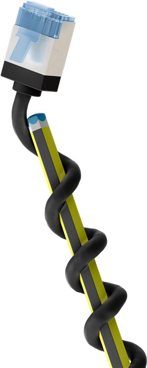 Goobay 74317 Netzwerkkabel Schwarz 0,5 m Cat6a U/FTP (STP)
