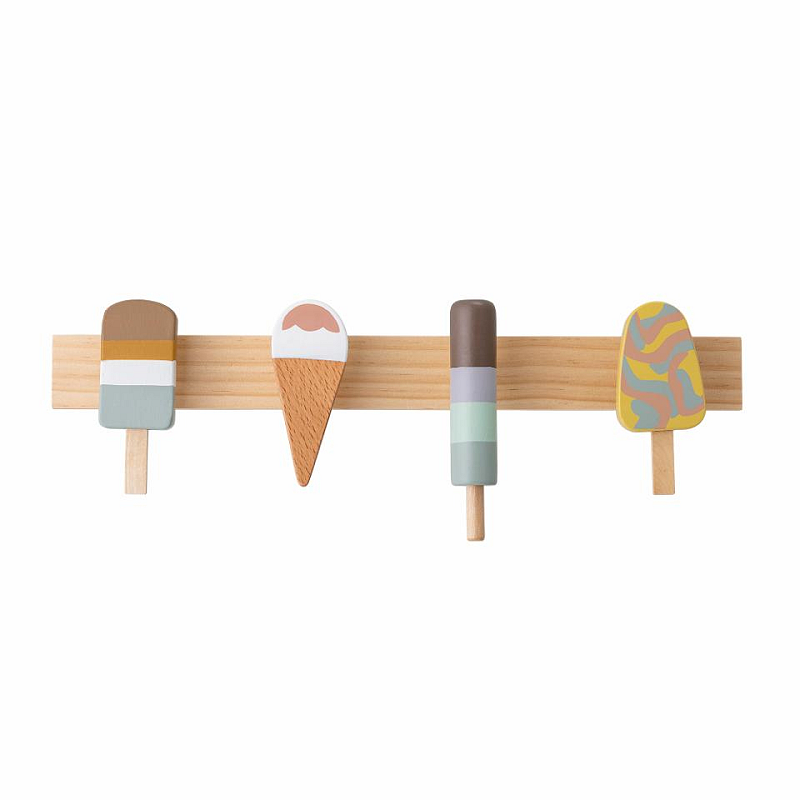 Bloomingville 82046879 Gaderobe Wand-montiert 4 Haken Holz