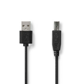 Nedis CCGL60101BK20 USB Kabel USB 2.0 2 m USB A USB B Schwarz