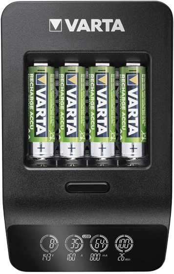 Varta LCD SMART CHARGER+ Akkuladegerät Haushaltsbatterie AC