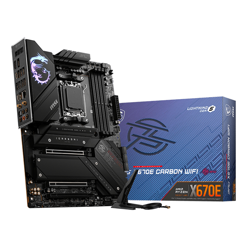 MSI MPG X670E CARBON WIFI Motherboard AMD X670 Sockel AM5 ATX