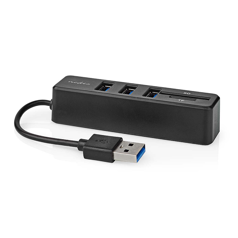 Nedis CCGB60250BK01 Schnittstellen-Hub USB 2.0 Type-A 480 Mbit/s Schwarz