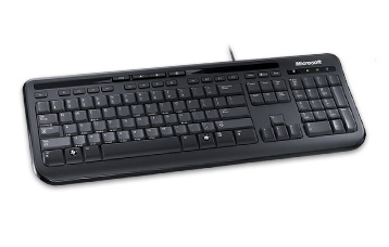 Microsoft Wired Keyboard 600, Black Tastatur Universal USB QWERTY UK International Schwarz
