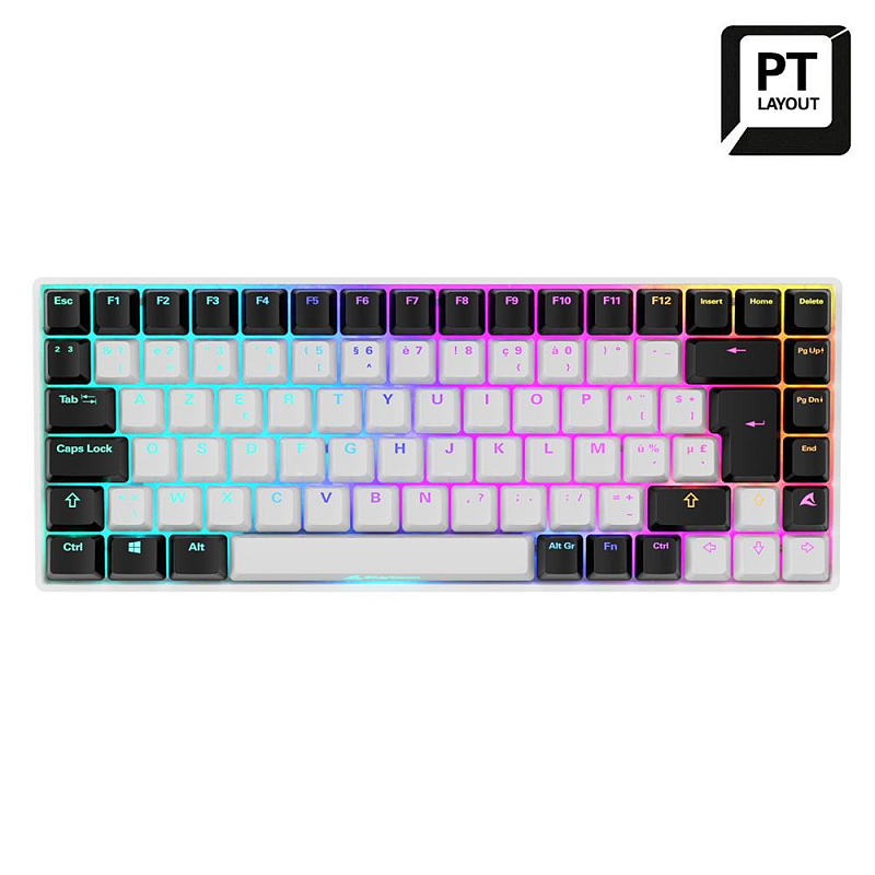 Sharkoon SKILLER SGK50 S3 Tastatur Gaming USB QWERTY Portuguesisch Weiß