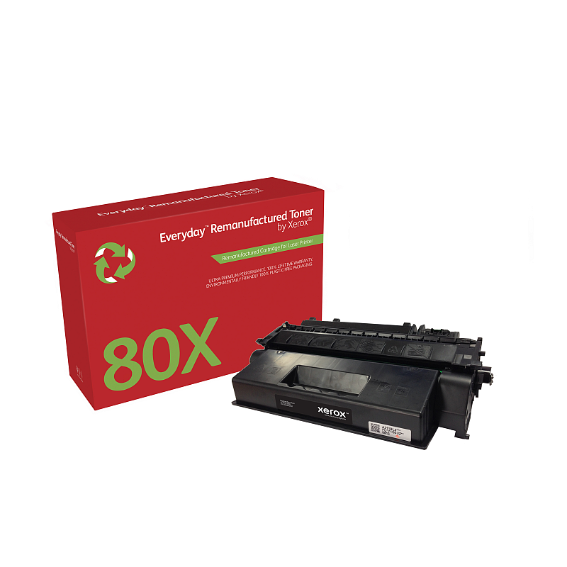 Everyday™ Mono wiederaufbereiteter Toner von Xerox, kompatibel mit HP 80X (CF280X), Hohe Kapazität