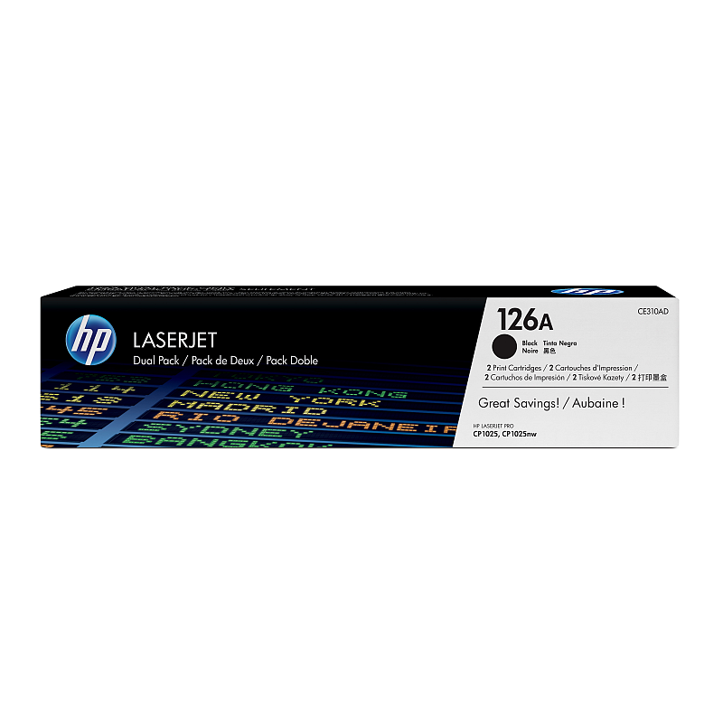 HP 126A 2er-Pack Schwarz Original LaserJet Tonerkartuschen