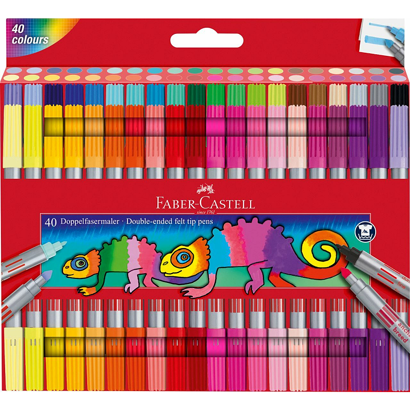 Faber-Castell 151140 Marker 40 Stück(e) Feine Spitze Mehrfarbig