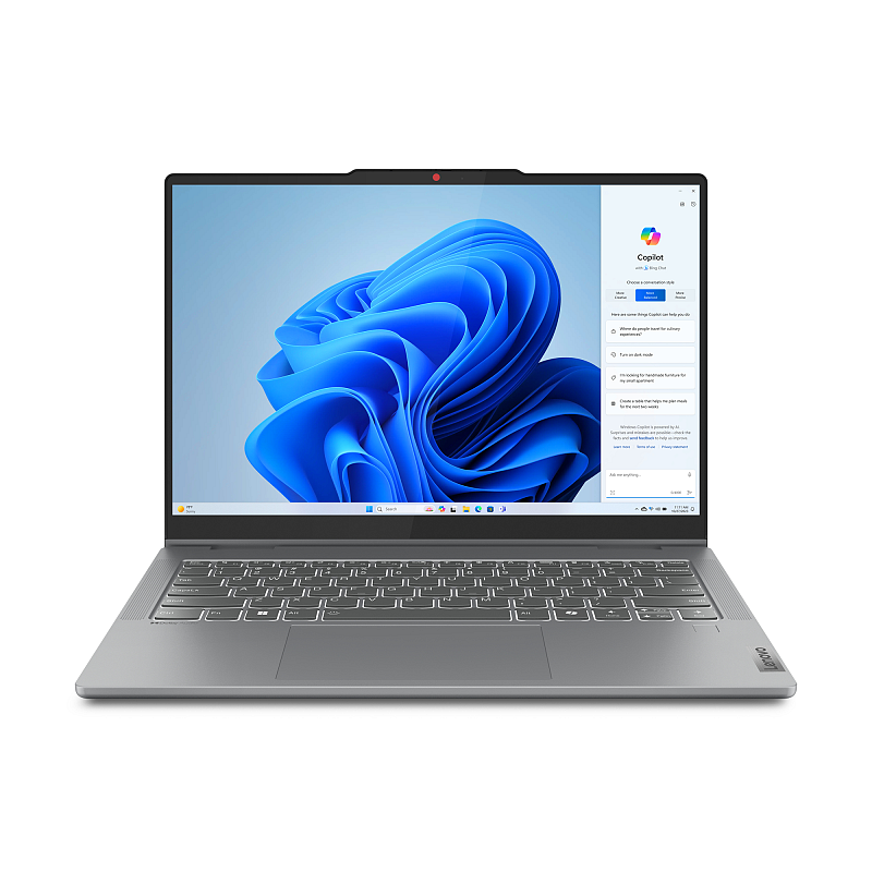 Lenovo IdeaPad 5 2-in-1 14AHP9 AMD Ryzen™ 7 8845HS Hybrid (2-in-1) 35,6 cm (14") Touchscreen WUXGA 16 GB LPDDR5x-SDRAM 512 GB SSD Wi-Fi 6E (802.11ax) Windows 11 Home Deutsch Grau
