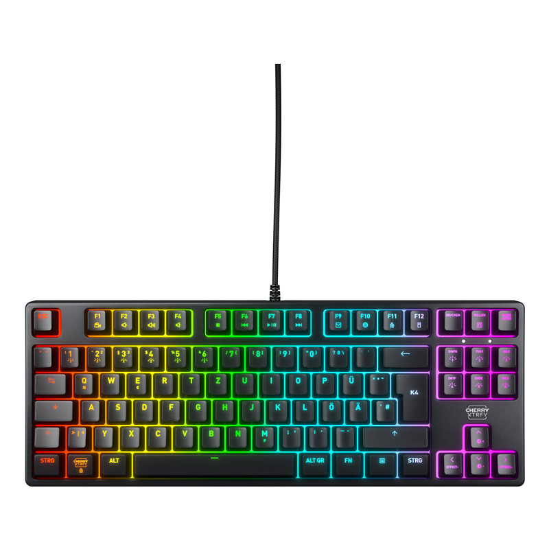 CHERRY K4V2 TKL Tastatur Gaming USB QWERTZ Deutsch Schwarz