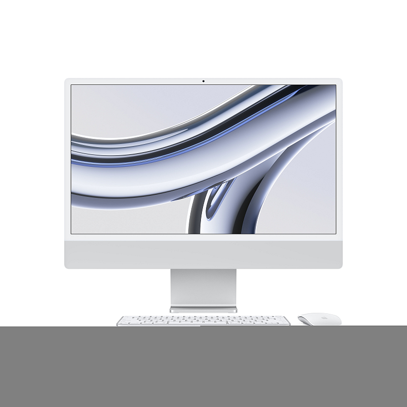Apple iMac Apple M M3 59,7 cm (23.5") 4480 x 2520 Pixel All-in-One-PC 8 GB 256 GB SSD macOS Sonoma Wi-Fi 6E (802.11ax) Silber
