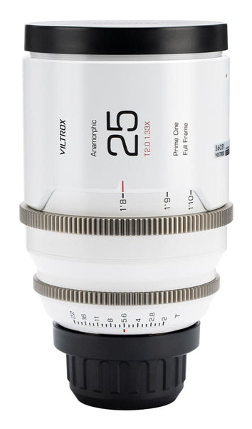 VILTROX 25MM T2.0 1.33X PL Kameraobjektiv Kinoobjektiv Anamorphotische Linse Weiß