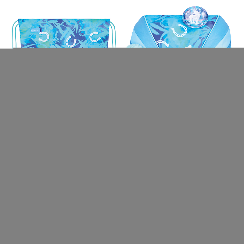 Herlitz UltraLight XL Plus Lucky Horse Schulranzen-Set Mädchen Polyester Blau, Hellblau