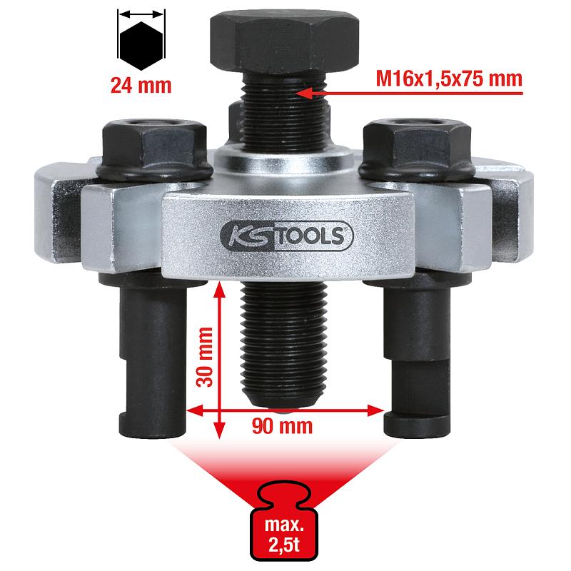 KS Tools 150.3130 Rollenabzieher Abzieher mit Gleitbacken