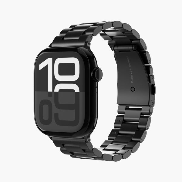 Vonmählen Link Bracelet 2 Gurt Schwarz Edelstahl