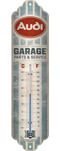 Nostalgic Art Audi Garage Flüssigkeitsumgebungs-Thermometer Drinnen Mehrfarbig