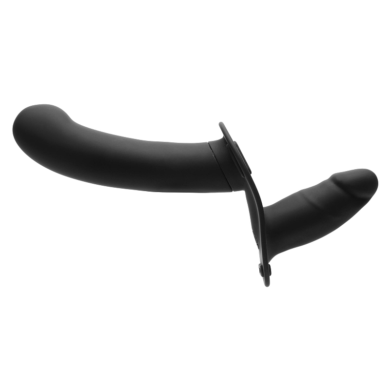 Strap U 28X Double Diva 1.5" Umschnalldildo Analverkehr, Vaginaler Sex Schwarz Kunststoff, Silikon