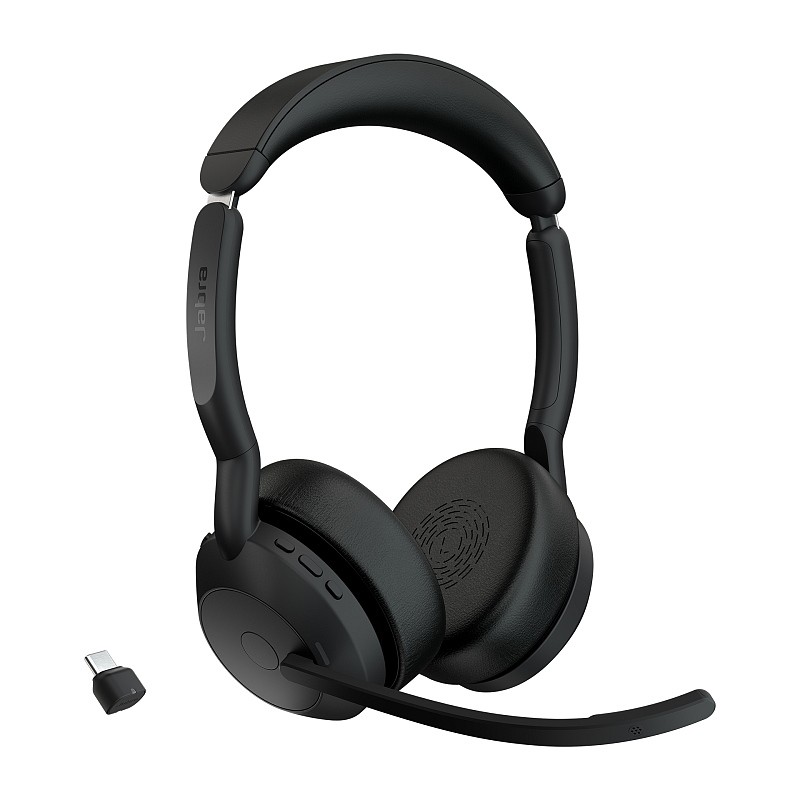 Jabra Evolve2 55 Kopfhörer Kabellos Kopfband Büro/Callcenter USB Typ-C Bluetooth Ladestation Schwarz