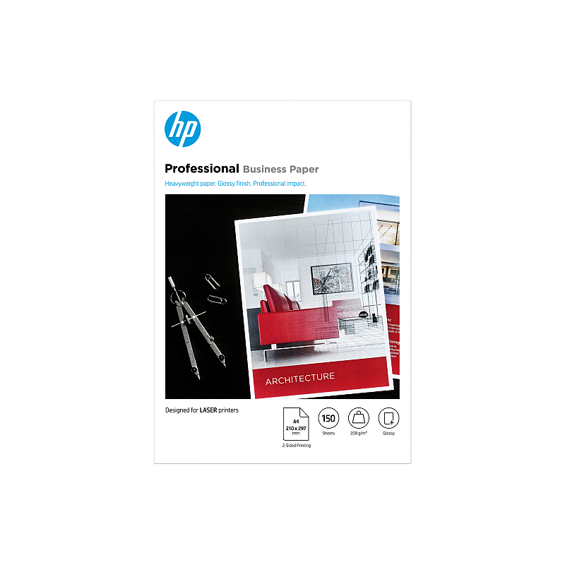 HP Professional FSC-Laser-Papier, glänzend, 200 g/m² – 150 Blatt/A4/210 x 297 mm