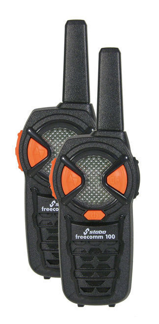 Stabo freecomm 100 Funksprechgerät 6 Kanäle 446.00625 - 446.06875 MHz Schwarz