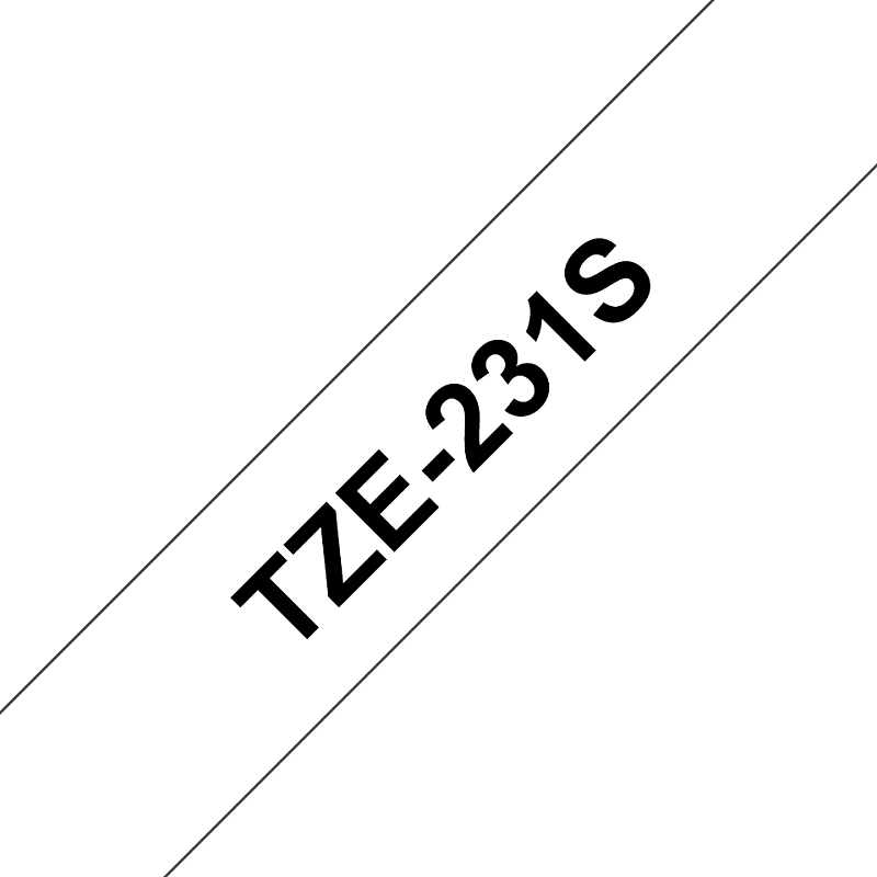 Brother TZE231S2 Etiketten erstellendes Band Schwarz auf weiss TZe