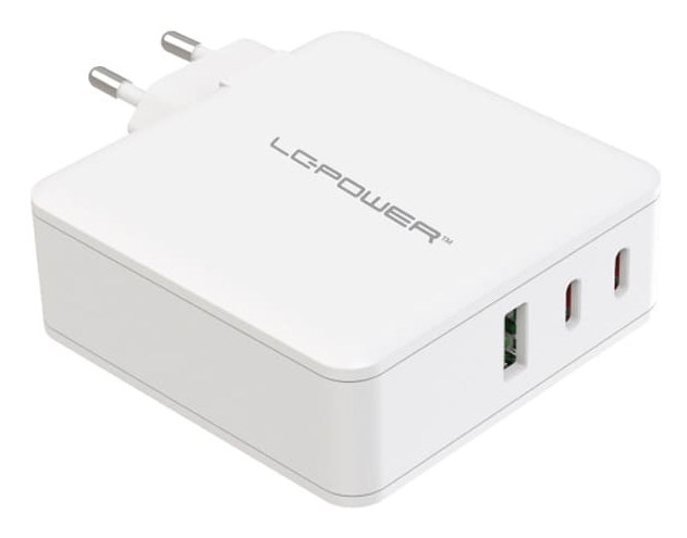 LC-Power LC-GAN-100 Ladegerät für Mobilgeräte Universal Weiß AC Schnellladung Drinnen