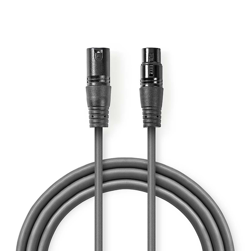 Nedis COTG15012GY200 Audio-Kabel XLR (3-pin) Grau