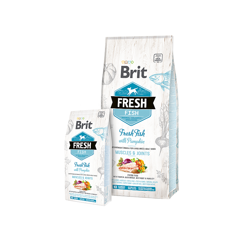 Brit Fresh Fish with Pumpkin Adult Large Muscles & Joints 12 kg Fisch