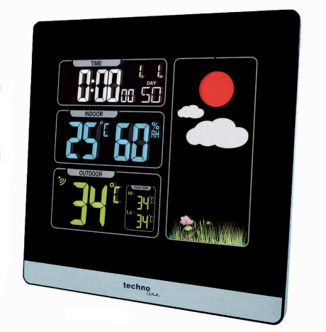 Technoline WS 6448 Digitale Wetterstation Schwarz