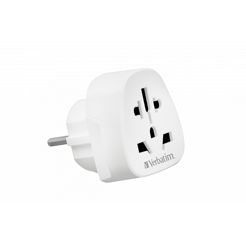 Verbatim WTEU-02 Netzstecker-Adapter Typ F Universal Weiß