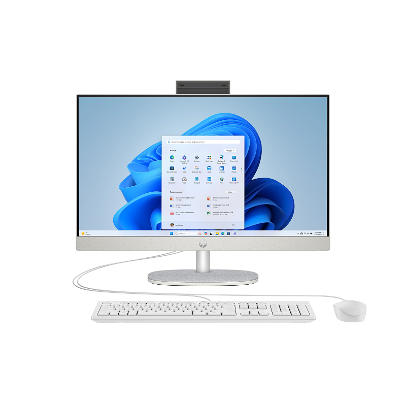 HP 24-ct2450ng Next Gen AI PC Copilot+ PC AMD Ryzen AI 5 340 60,5 cm (23.8") 1920 x 1080 Pixel All-in-One-PC 16 GB DDR5-SDRAM 1 TB SSD Windows 11 Home Wi-Fi 6 (802.11ax) Weiß