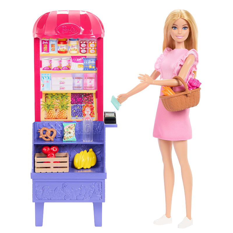 Barbie und Teresa Rezept für Freundschaft Malibu auf dem Markt Puppen- und Spielset mit 11 Zubehörteilen
