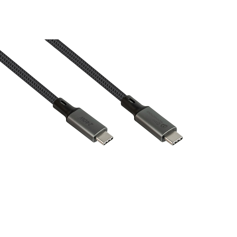 Alcasa Kabel / Adapter USB Kabel USB4 Gen 3x2 1 m USB C Grau
