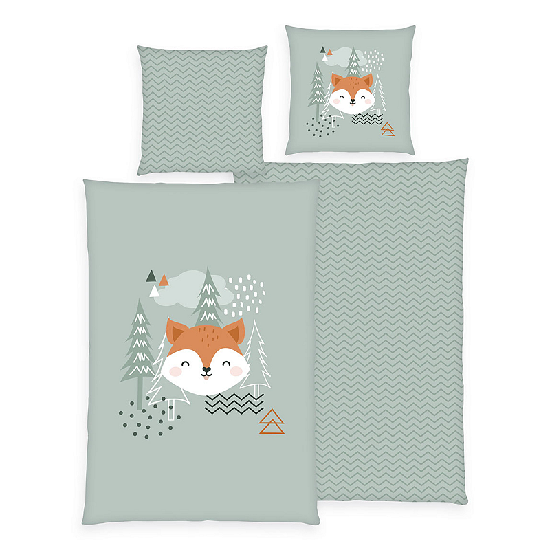 HERDING Young Collection Bettwäsche-Set 'Nordic Forest' - 80-x-80-cm-135-x-200-cm