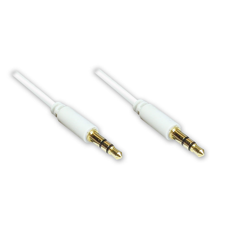 Alcasa 1970-S005W Audio-Kabel 0,5 m 3.5mm Weiß