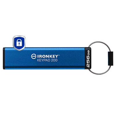 Kingston Technology IronKey 256GB Keypad 200, FIPS 140-3 Lvl 3 AES-256 Verschlüsselung
