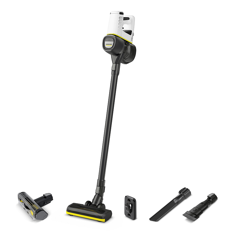 Kärcher VC 4 2-in-1-Stabstaubsauger Akku Trocken Schaum Beutellos 0,65 l Schwarz, Weiß 2,5 Ah