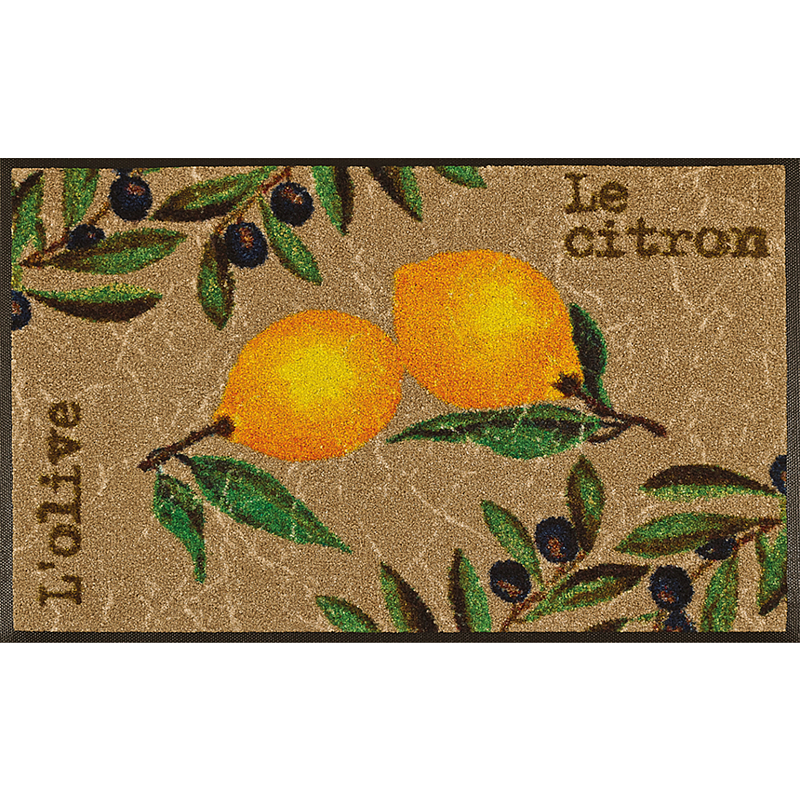 wash+dry Le Citron Dekorative Fußmatte Drinnen Rechteckig Mehrfarbig