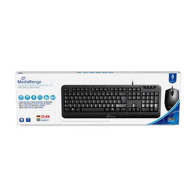 MediaRange MROS108 Tastatur Maus enthalten Haus USB QWERTZ Schwarz