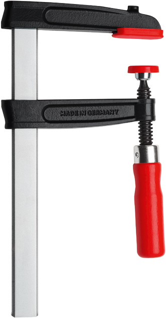 BESSEY TGRC12 Schraubzwinge F-Klammer 12 cm Aluminium, Schwarz, Rot